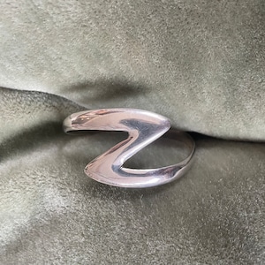 Vintage Lightning Bolt Sterling Silver Taxco Modernist cuff bracelet, vintage Taxco cuff silver zig zag