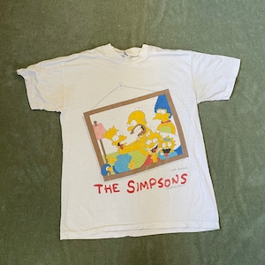 Vintage jaren 90 The Simpsons familieportret t-shirt, jaren 90 jaren 90 Simpsons, Matt Groening The Simpsons vintage shirt, enkele steek dunne Simpsons