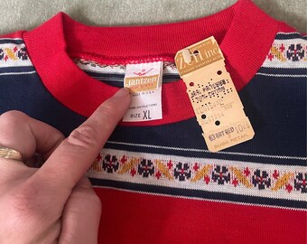 Vintage 60s 70s Deadstock Jantzen T Shirt, Single Stitch Made in 
