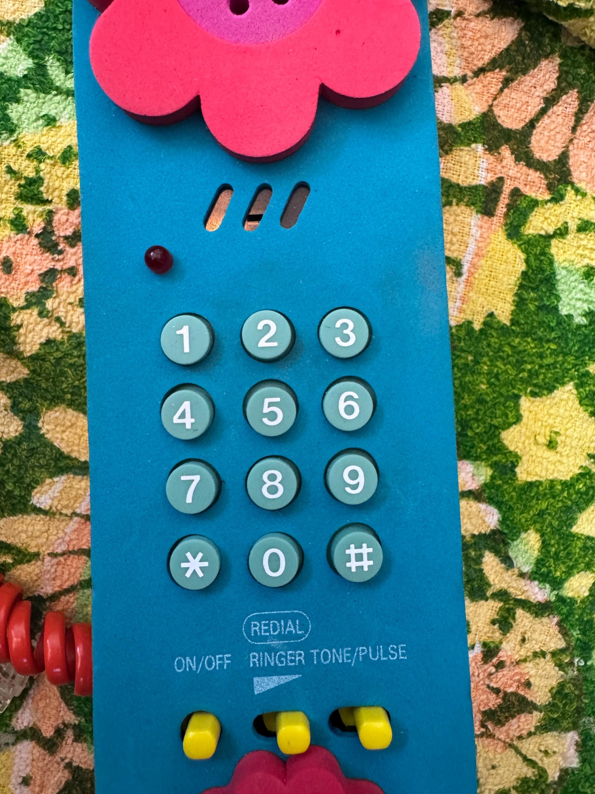 Vintage 1993 Avon Talking Pretty Telephone: Retro Foam Flower