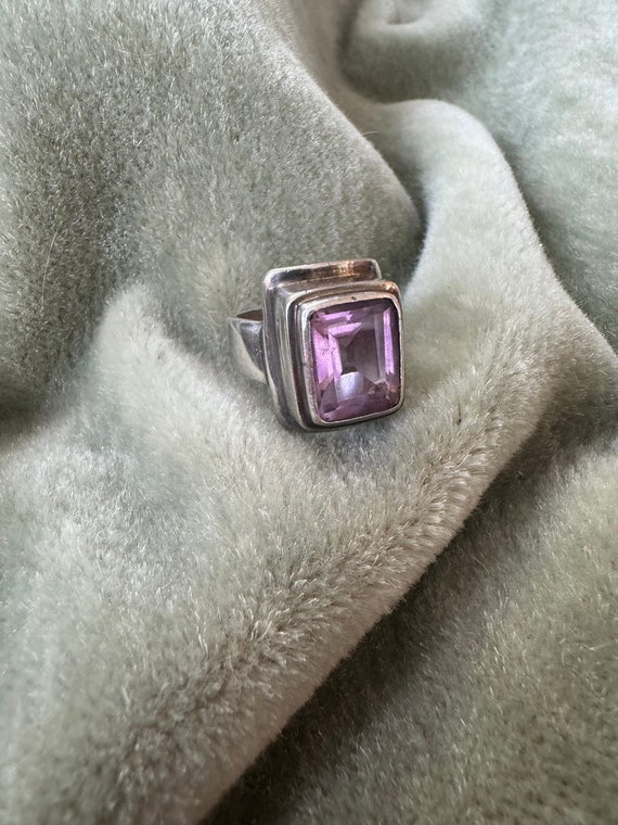 Bague Vintage Argent 925 - Design Années 80/90 - Taille 59 - Anneau Argent Massif Rétro