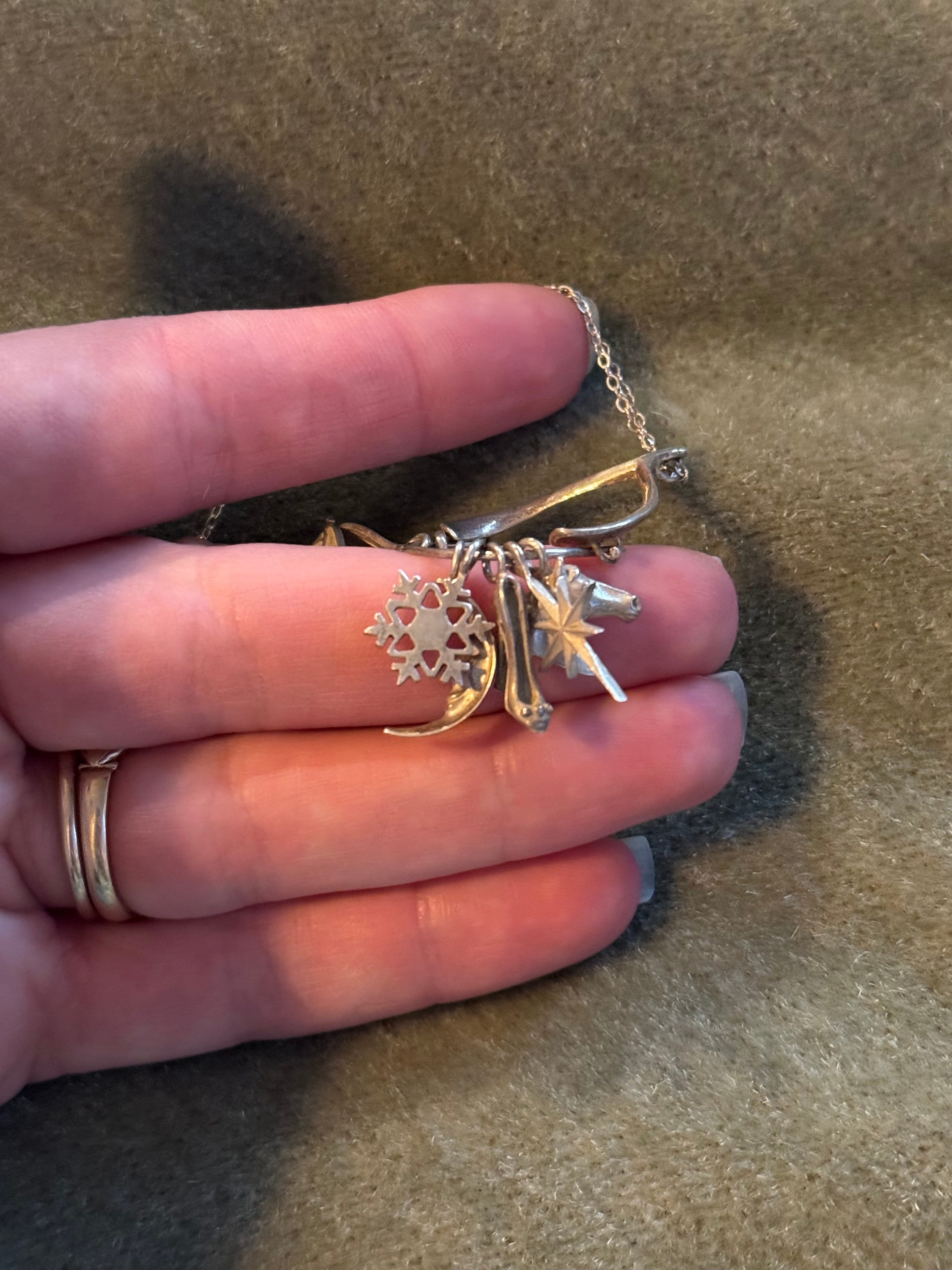 Vintage 1979 Sterling Silver 7 days of wishes Franklin Mint