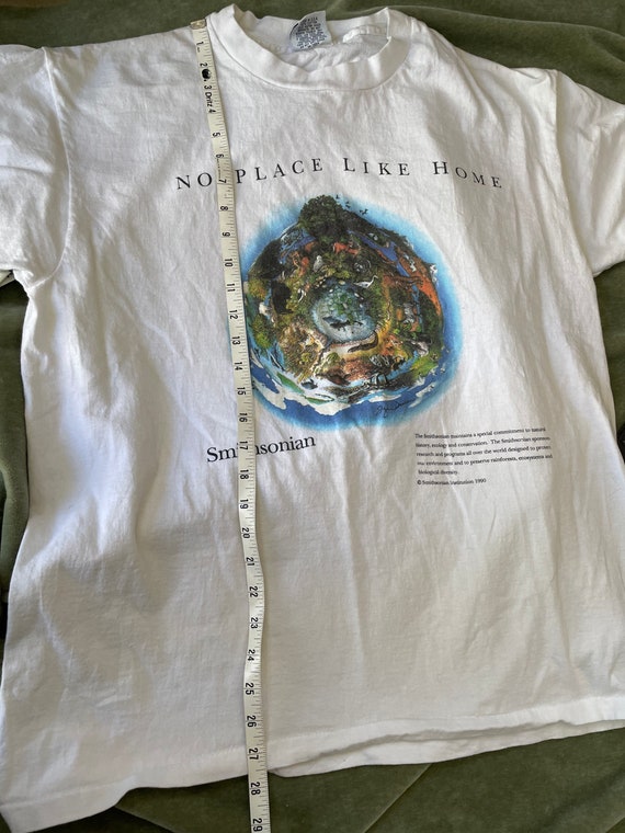 Vintage 90s Smithsonian earth t shirt,no place li… - image 8