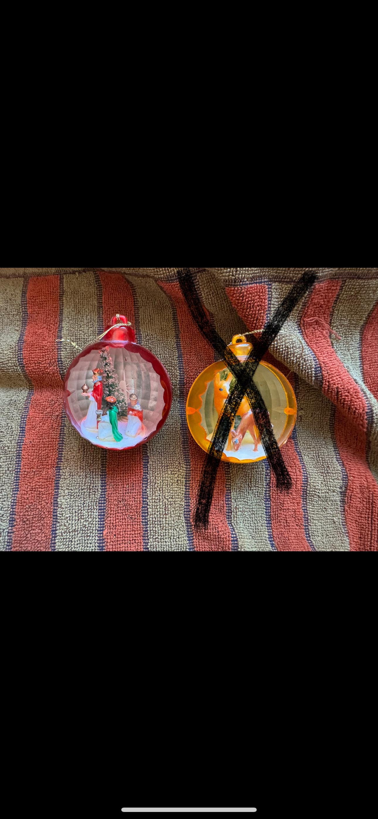 Vintage Jewelbrite Christmas Reflector Ornament: MCM Diorama