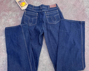 Vintage 70s N’est-Ce Pas dark denim Jeans: High Waisted deadstock 26