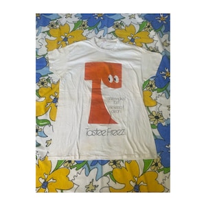 Vintage 70s Tastee Freez t shirt,1970s 70s Tastee Freez we make it fast we keep it clean shirt, Hanes vintage t shirt Tastee Freez hot dog