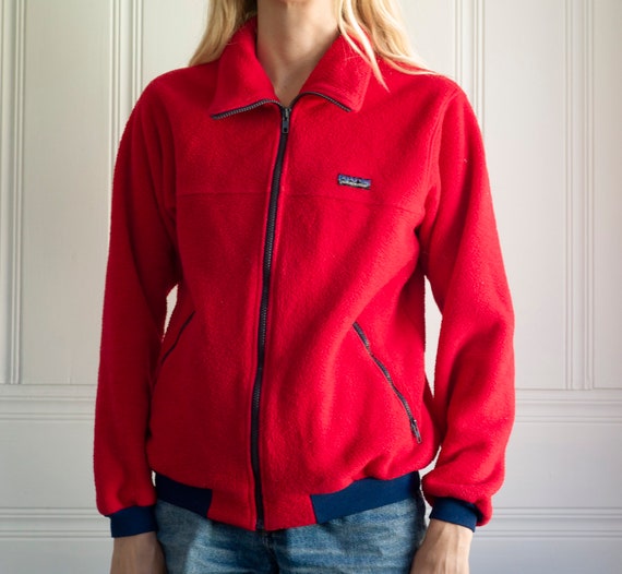 Vintage red Patagonia fleece jacket,Patagonia flee