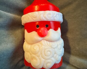 Vintage 60s 70s Hallmark Large Red Santa Candle Made in Japan