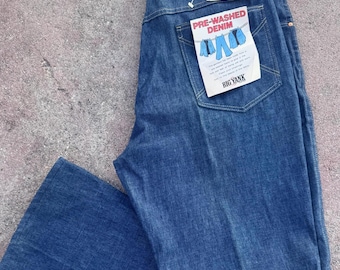 Vintage Mens Big Yank denim western bell bottoms deadstock sanforized 34"