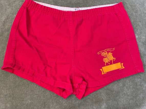 Vintage 80s Champion red gym shorts USA made,La S… - image 2