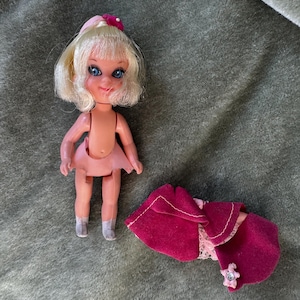Vintage Liddle Kiddle Shirley Skediddle Little Doll Walker, Little Kiddle walking doll 60s 1960s AS IS
