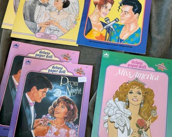 Vintage Golden Paper Doll Book: 1990s Prom Night, Bride, Rock Star