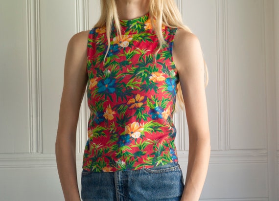 Vintage 90s Sleeveless Gap Turtleneck,Hawaiian tur