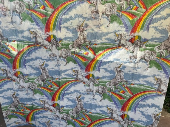 Vintage 70s 80s Cannon Unicorn Blanket Cannon Monticello Unicorn Blanket 80 X 90 Queen Size Polyester and Acrylic Blanket Deadstock Etsy