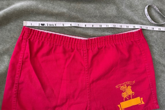 Vintage 80s Champion red gym shorts USA made,La S… - image 9