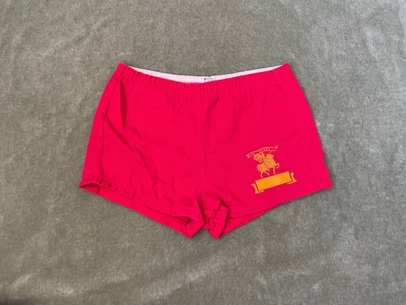Vintage 80s Champion red gym shorts USA made,La S… - image 1