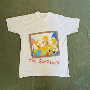 Vintage jaren 90 The Simpsons familieportret t-shirt, jaren 90 jaren 90 Simpsons, Matt Groening The Simpsons vintage shirt, enkele steek dunne Simpsons