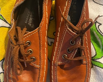 靴 OLD Parachoc rubber sole leather shoes Vintage 1970s Jcpenny Sunbacker Leather Shoes,70s Jcpenny
