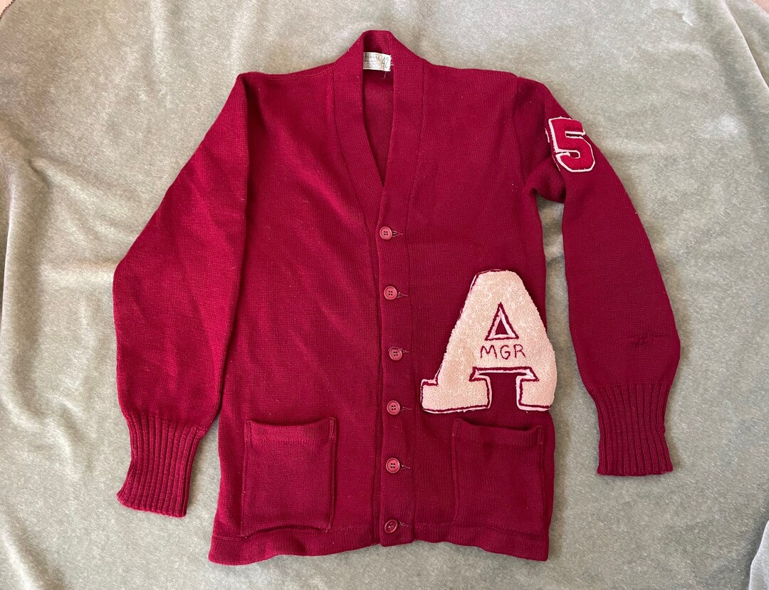 【でんじゅん】50s LETTERMAN'Sヴィンテージカーディガン60s Vintage 50's Letterman Cardigan Shannon and Johnson size 44