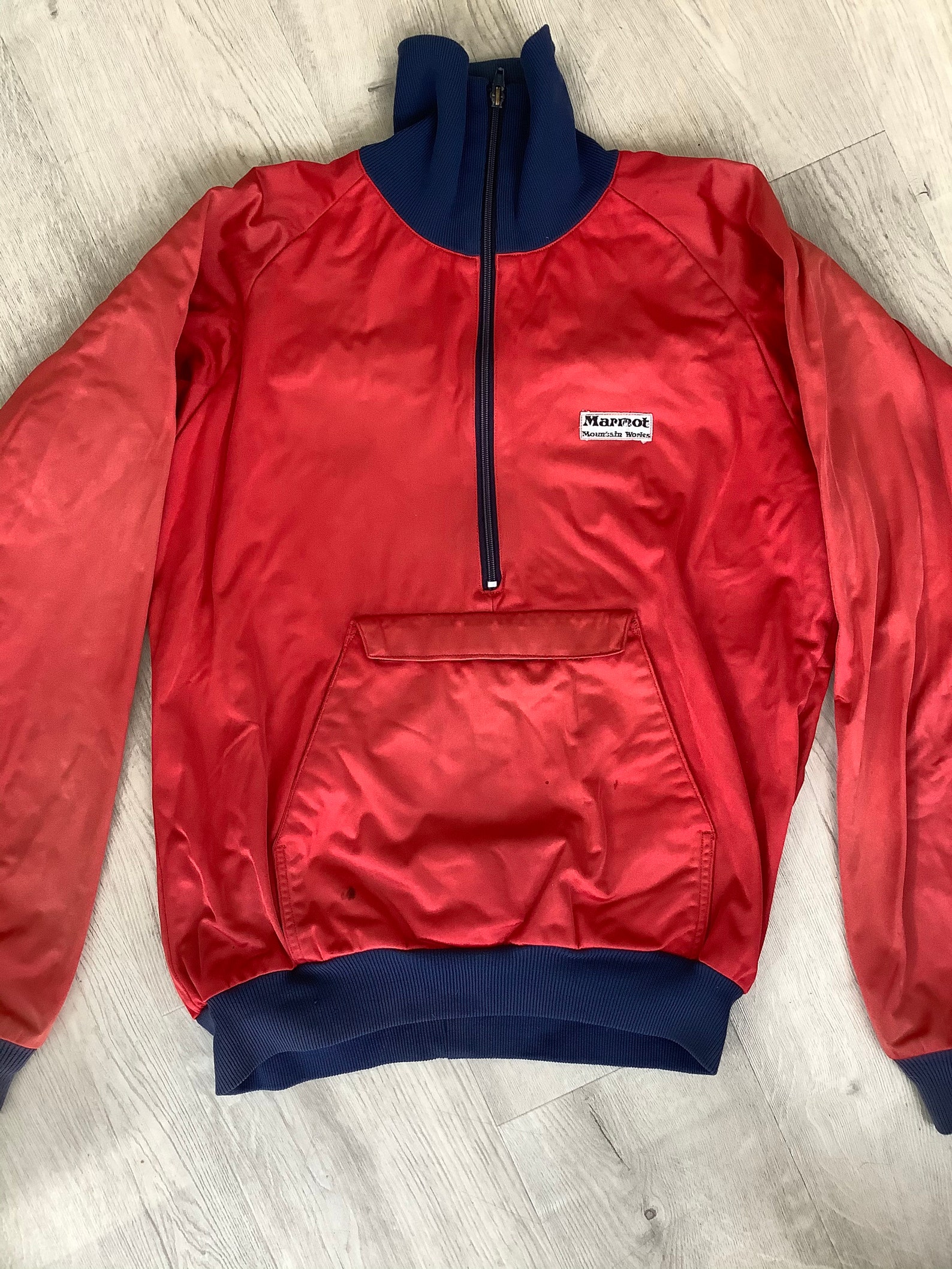 Vintage 1970s MARMOT Mountain Works Red Pullover Jacket Size Etsy