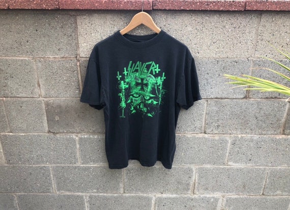 Vintage 90s Slayer T Shirt, Worn in Slayer T Shirt