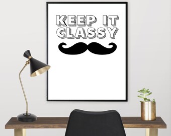 Bart Plakat Hipster Print Bart Zitat Herren Etsy