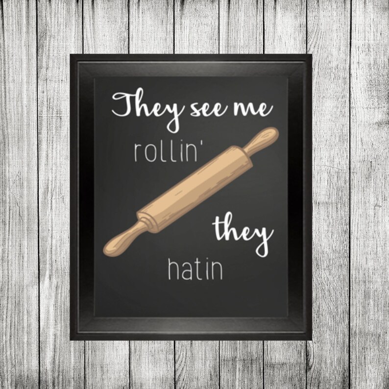 Kitchen rap print kitchen lyrics funny kitchen signs | Etsy