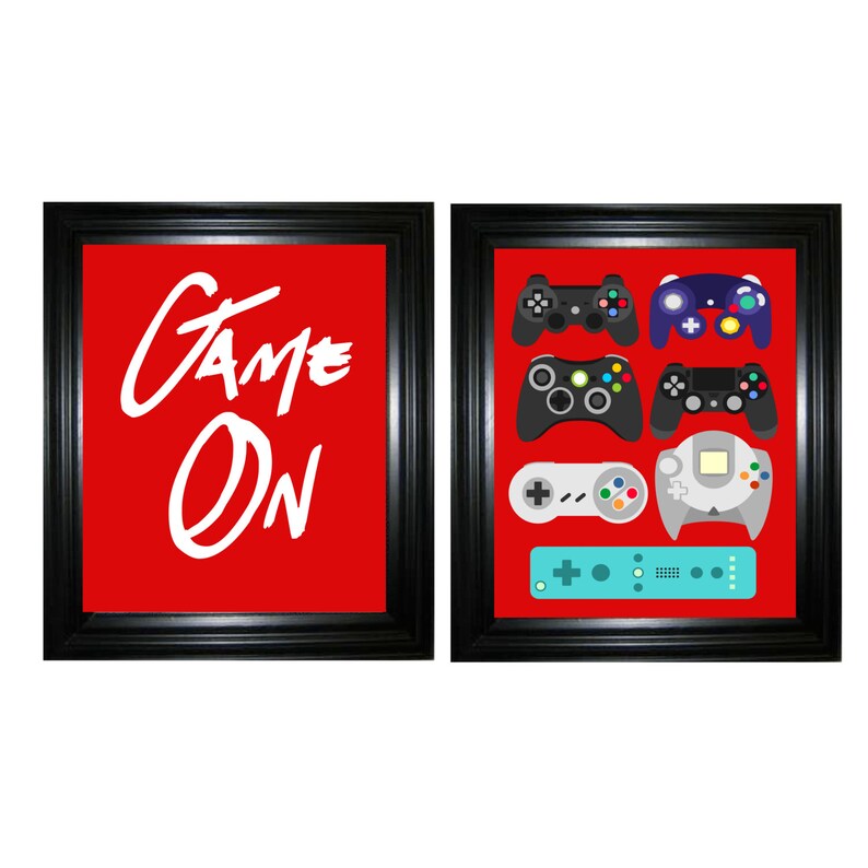 Gamer Decor Video Game Art Gaming Decor Video Game Decor Etsy
