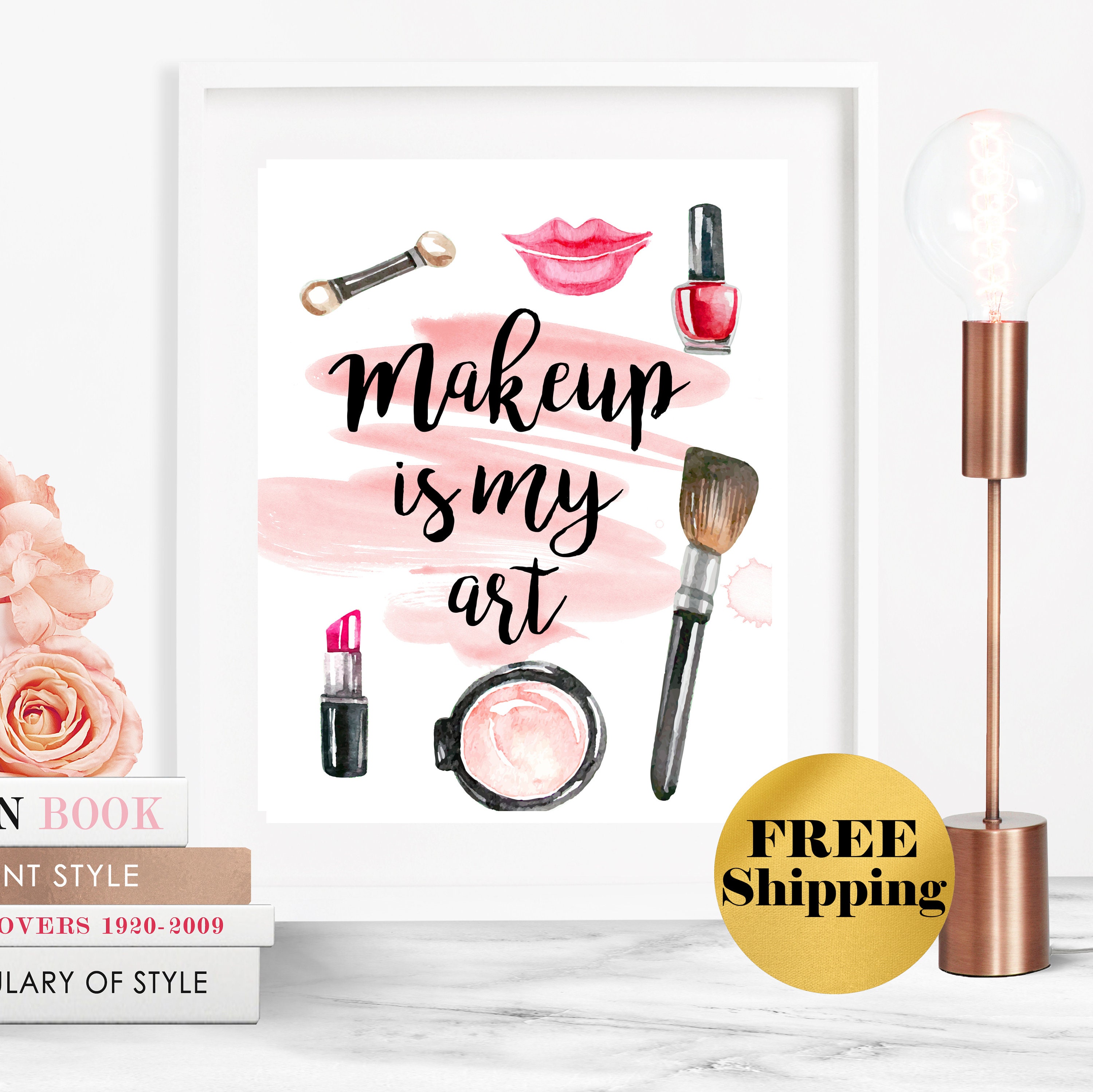 Makeup sign makeup wall art makeup is my art makeup artist Etsy