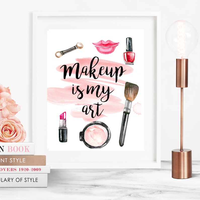 Makeup wall art makeup is my art makeup print makeup artist Etsy
