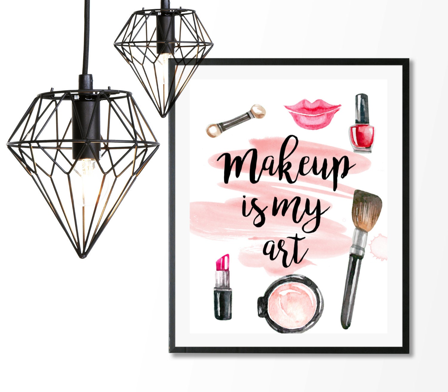 Makeup wall art makeup is my art makeup print makeup artist Etsy