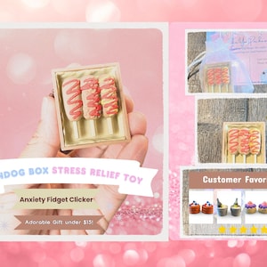 Deliciosa caja de maíz kawaii para perros, juguete sensorial antiansiedad con clicker impreso en 3D