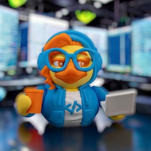 Code Quacker 3D Printed Articulated Duck Figurine | Funny Collectible for Jeep Owners | Duck Lovers | Programmer Gift
