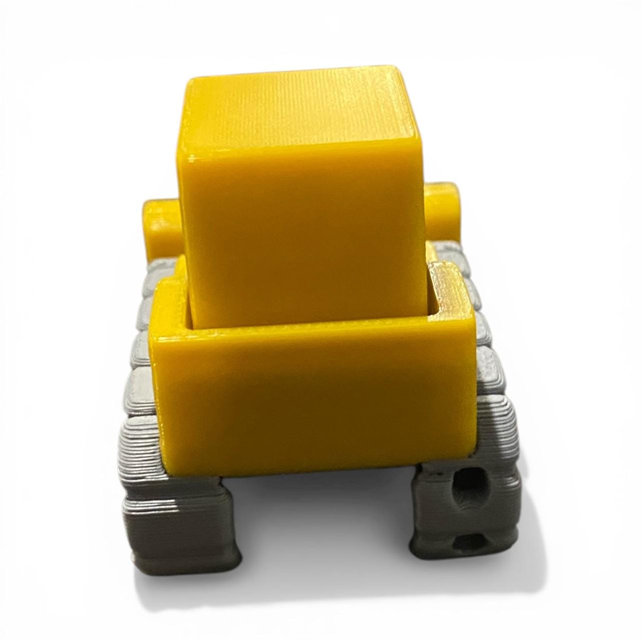 3D Printed Construction Vehicle Fidget Keychain | Spinning Excavator ...
