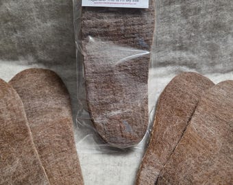 Alpaca Insoles - 1 pair-boot/shoe adjustable alpaca insoles, One size fits all -adjustable, Alpaca fiber trimmable foot ware insoles