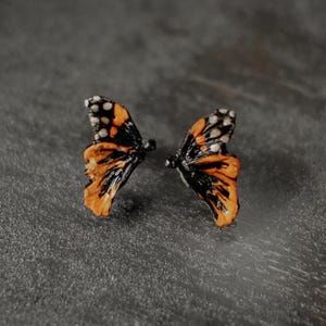 Handmade Butterfly Earrings, Studs Earrings, Butterflies earrings, Polymer clay earrings, Clips, Variegated Butterfly earrings, Gift