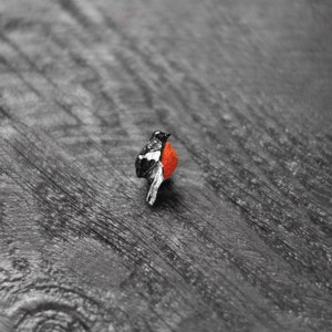 Brooch, Pin, Bird, Polymer clay pins, Red breasted robin brooch, Stylish brooch, Small brooch, Handmade, Gift for her, Outfit decor