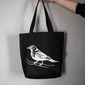 Tote Bag, Shopping bag, Black bag, Bird, Diapers bag, ECO bag, Canvas bag, Shoulder bag, Large bag, Cotton bag, Work bag, Handbag, Unisex image 8