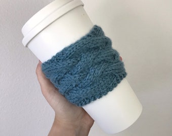 Knit Coffee Sleeve, Denim
