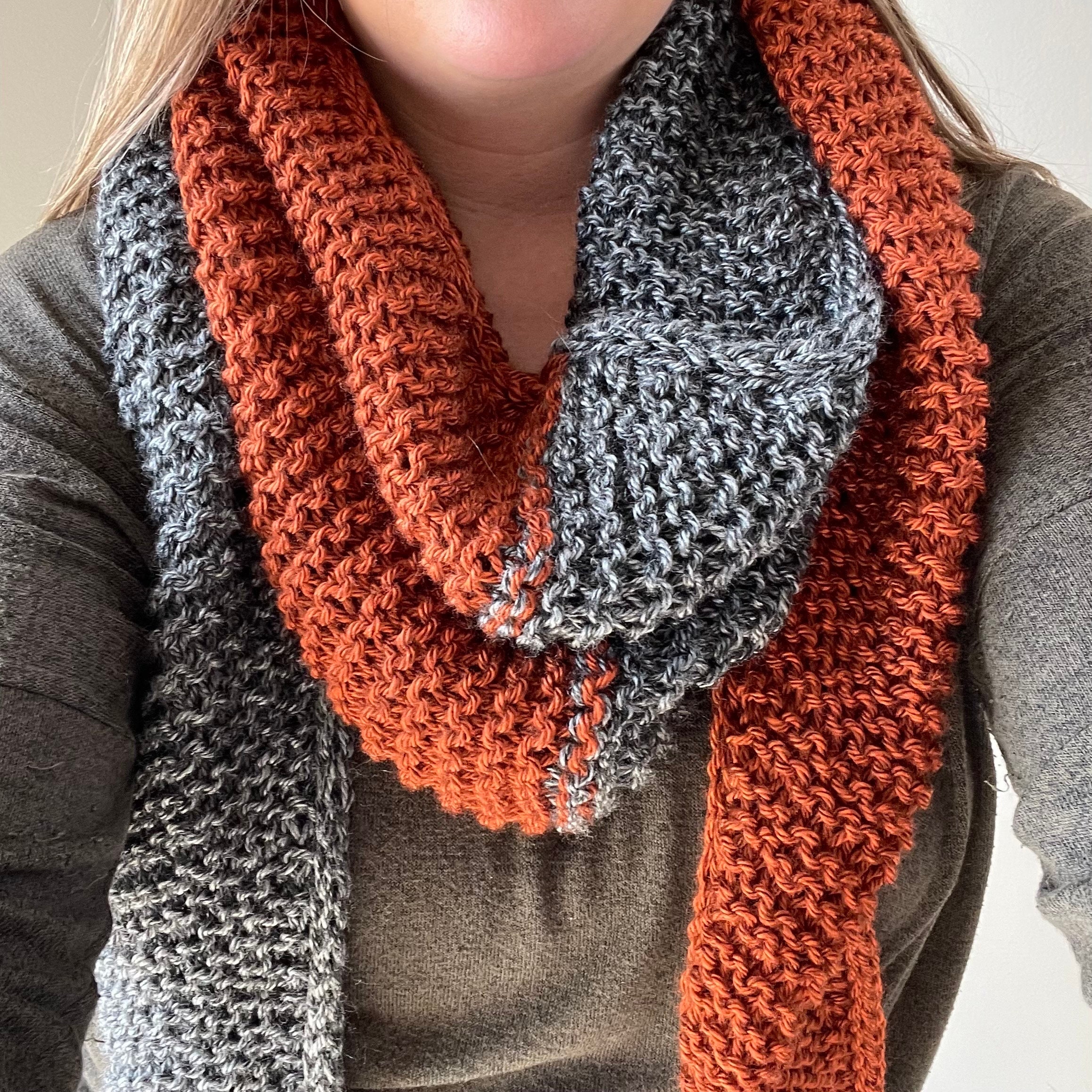 Écharpe en tricot chaude et légère Brique