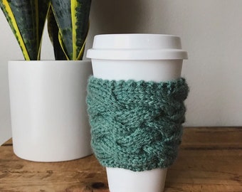 Knit Coffee Sleeve, Sage