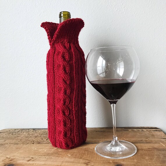 Wine Bottle Sweater Wine Sleeve Wine Bottle Wrap Knit Wine Etsy