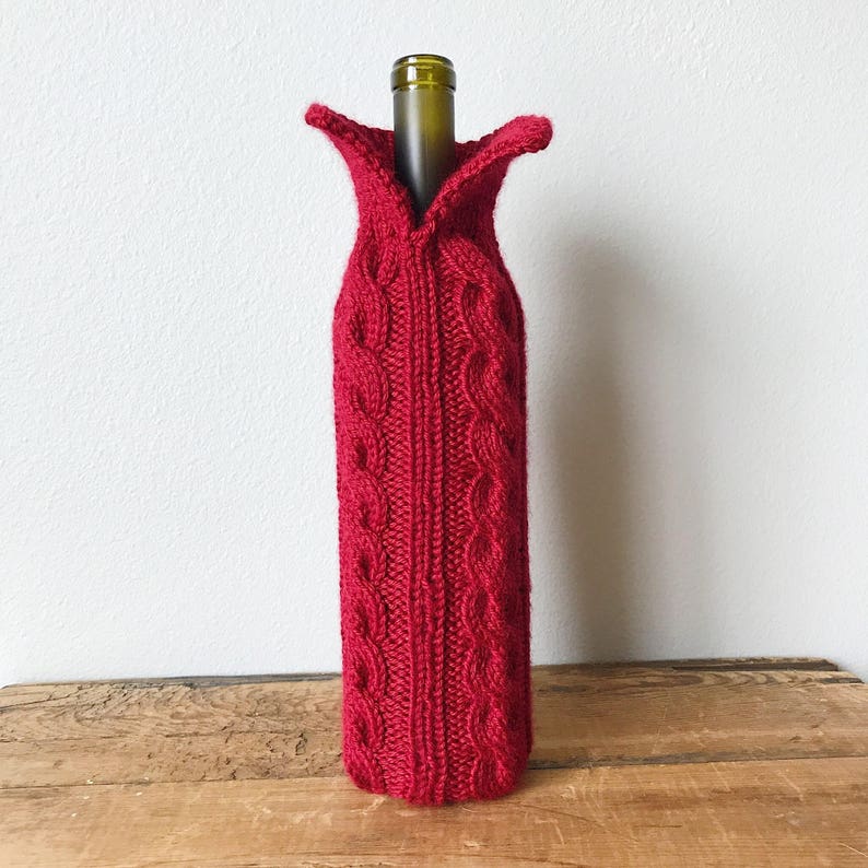 Wine Bottle Sweater Wine Sleeve Wine Bottle Wrap Knit Wine Etsy