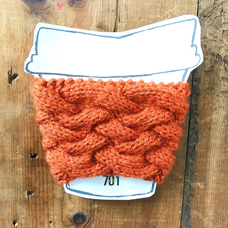 DONATION ITEM Knit Coffee Sleeve Knit Cup Holder Knit Can Etsy