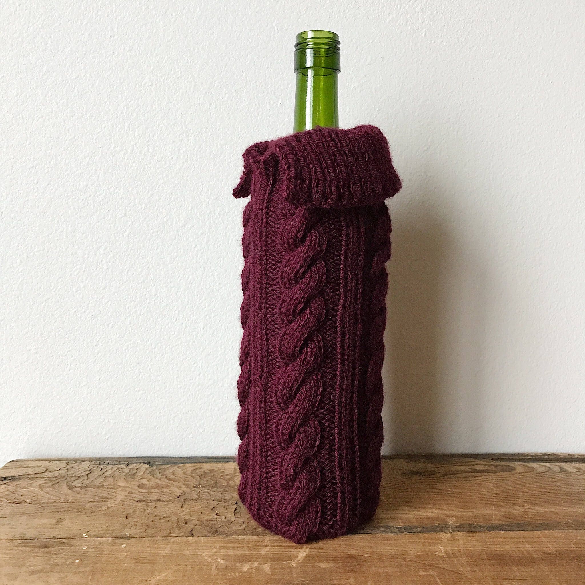 Wine Bottle Sweater Wine Sleeve Wine Bottle Wrap Knit Wine Etsy