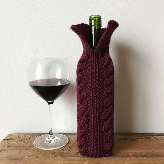 Wine Bottle Sweater Wine Sleeve Wine Bottle Wrap Knit Wine Etsy