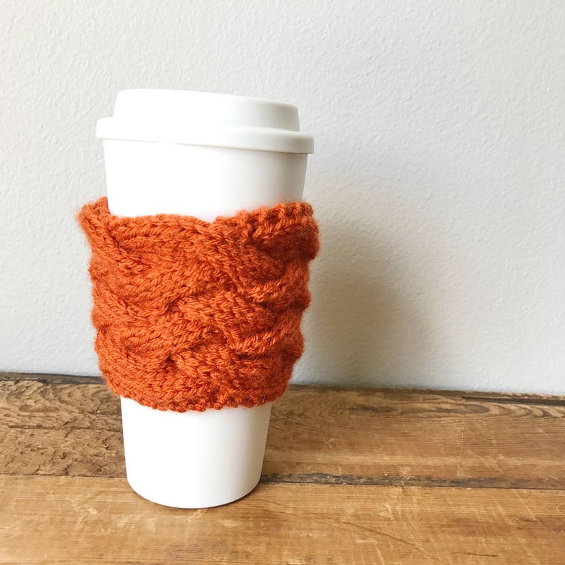 DONATION ITEM Knit Coffee Sleeve Knit Cup Holder Knit Can Etsy