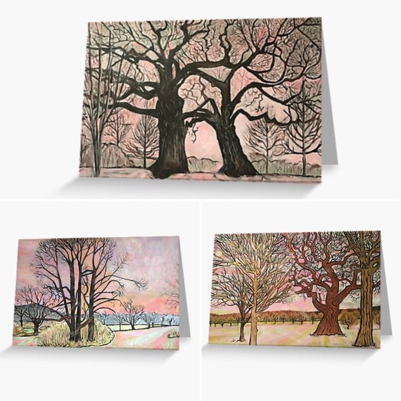 Pack Of 3 Greeting Cards Featuring The Original Paintings By Etsy
