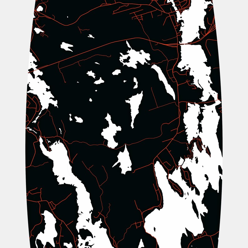 Lawrencetown Surfboard Print Map of Lawrencetown Nova Scotia Etsy Canada