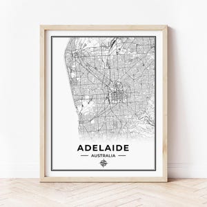 Adelaide Map Print | Map of Adelaide Australia | Digital Download